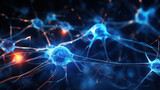 Fototapeta Konie - Abstract image of neurons and neural network.