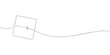 © Dancepol - A single line drawing of a arrow key. Continuous line arrow button icon. One line icon. Vector illustration