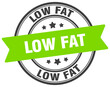 low fat stamp. low fat label on transparent background. round sign