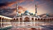 mosque scene, muslim culture, muslim architecture