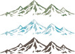 © まるまる - 版画スタンプのようなグランジの山