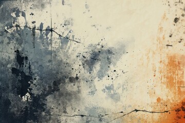 Poster - Black and Orange Abstract Painting Generative AI