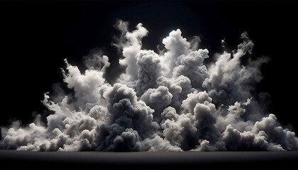 Wall Mural - Realistic dry ice smoke clouds fog overlay perfect for compositing into your shots. Simply drop it in and change its blending mode to screen or add. 3d Illustration
