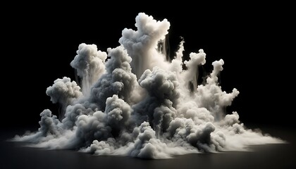 Wall Mural - Realistic dry ice smoke clouds fog overlay perfect for compositing into your shots. Simply drop it in and change its blending mode to screen or add. 3d Illustration