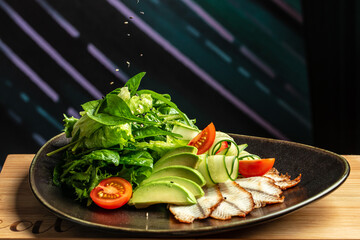 Wall Mural - salad with eel fish and avocado, Hawaiian dish