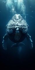 Wall Mural - Whale, underwater photography 