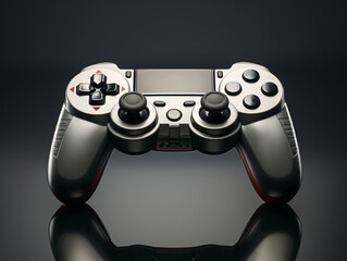 Poster - Modern video game controller on dark background