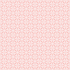 Wall Mural - Tile pink and white vector pattern