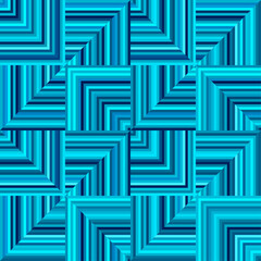 Leinwandbilder - Seamless vector image. Teal and turquoise colours herringbone geometric pattern. Vector illustration