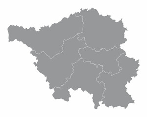 Saarland districts map