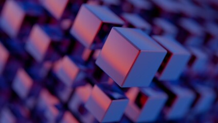 Poster - Vivid prismatic shapes morphing in 3D space, creating a visually enchanting and dynamic effect.