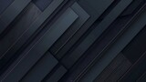 Fototapeta Przestrzenne - Black stripes abstract minimal geometric background. concept tech banner design. Generative Ai