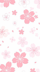 Naklejka na meble Cherry blossom isolated on white. AI generated art illustration.