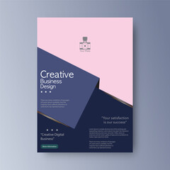 Business cover design template with space for place text for flyer, book, brochure or poster.