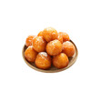 Ghewar Sweet food served in a plate on transparent background png  