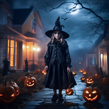 Artwork of t shirt graphic design, flat design of a halloween scene, AI Generative
