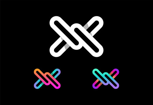 Modern creative letter X logo design vector illustration