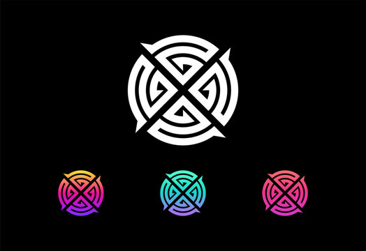 Modern creative letter X logo design vector illustration
