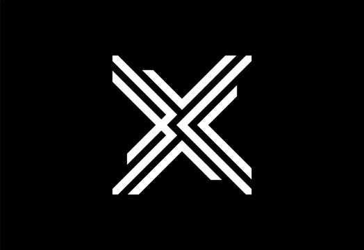 Modern creative letter X logo design vector illustration