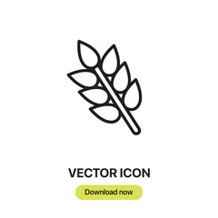 Leinwandbilder - Wheat icon vector. Linear-style sign for mobile concept and web design. Wheat symbol illustration. Pixel vector graphics - Vector.	
