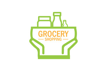 Wall Mural - grocery logo design 