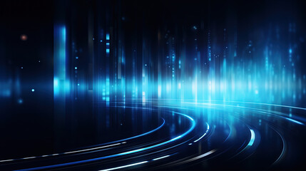 Aufkleber - Vibrant abstract background with glowing neon lines and futuristic design.