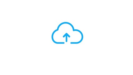 Cloud download icon animation concept