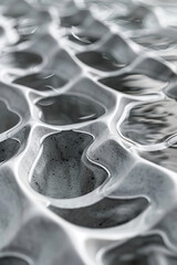 Poster - Abstract background with a surface of a repetitive pattern. Hi-tech futuristic. Materials Science. Background image. Created with Generative AI technology.