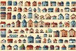 Houses icons set House icon set vector. Home sign and symbol