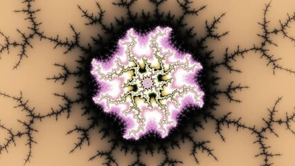 Wall Mural - camera movement inside a multicolor bright fractal. fractal sequence patterns 3d. for yoga or clubs 
