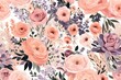 Vector floral bouquet design garden pink peach lavender creamy powder pale Rose wax flower