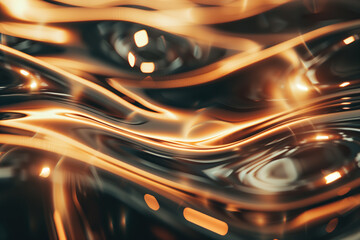 Poster - Abstract background with reflections and caustics. Futuristic background image. Created with Generative AI technology.
