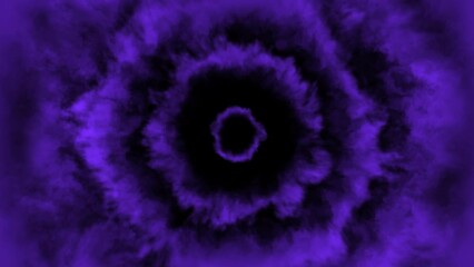 Wall Mural - purple cosmic smoke ring flight background 4k loop features rings of purple smoke appearing and movi