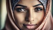 portrait of a pretty young muslim woman, portrait of a woman, pretty muslim woman