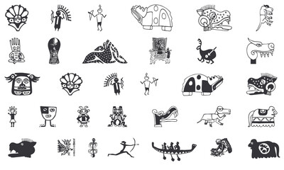 Naklejka na meble Ancient tribal art collection