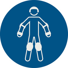 Wall Mural - OBLIGATION SIGN PICTOGRAM, USE PERSONAL PROTECTIVE EQUIPMENT FOR SPORT ISO 7010 – M049