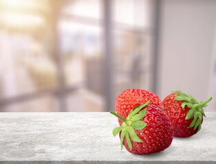 Canvas Print - Tasty sweet fresh ripe strawberry