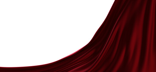 Poster - Abstract red cloth swaying in the wind