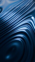 Poster - abstract 3d background. loop animation of the movement of smooth lines on a dark blue surface. smoot