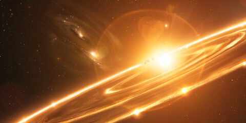 Wall Mural - space background with nebula, stars and galaxies, cosmic landscape