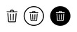 Trash bin icon set