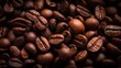 Mild Brown Roasted Coffee Beans Closeup