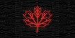 Neon Canada. Concept vector illustration. Canadian flag neon sign. Vector illustration. Canada Day neon maple leaf.