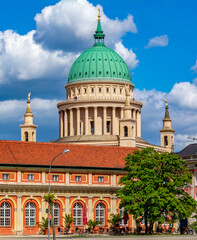 Wall Mural - St. Nicholas' church dome and Film museum, Potsdam, Germany