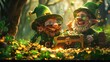 Leprechauns are celebrating lucky day
