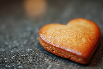 Wall Mural - A heart-shaped cookie