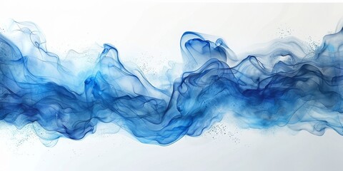Fototapete - The Graceful Dance of Smoke Art, Capturing the Tranquil Movement and Flow of Color, Generative AI