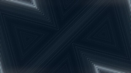 Poster - Digital seamless loop animation with geometric light pattern of a series of triangles and lines with light waves running along them. Modern and abstract style. 3d rendering. 4K, Ultra HD resolution