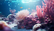 sea ​​corals underwater. underwater life of fish.