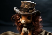 Adorable Pony Hat Winter. Horse Outside Cap. Generate Ai